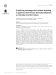 Predicting anticoagulant-related bleeding in patients with venous thromboembolism: a clinically oriented review