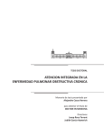 ATENCION INTEGRADA EN LA ENFERMEDAD PULMONAR OBSTRUCTIVA CRONICA TESIS DOCTORAL Alejandro Casas Herrera