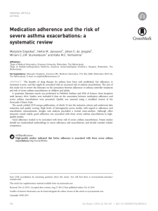 Medication adherence and the risk of severe asthma exacerbations: a systematic review