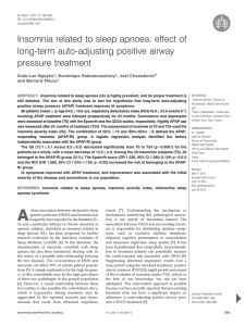 Insomnia related to sleep apnoea: effect of long-term auto-adjusting positive airway