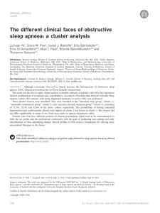 The different clinical faces of obstructive sleep apnoea: a cluster analysis