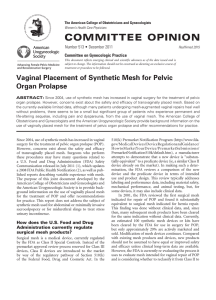 COMMITTEE OPINION Committee on Gynecologic Practice Number 513 • December 2011