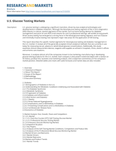 U.S. Glucose Testing Markets Brochure