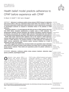 Health belief model predicts adherence to CPAP before experience with CPAP