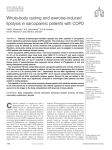 Whole-body resting and exercise-induced lipolysis in sarcopaenic patients with COPD