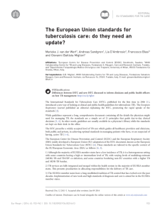 | The European Union standards for tuberculosis care: do they need an update?