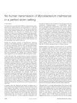 No human transmission of Mycobacterium malmoense in a perfect storm setting
