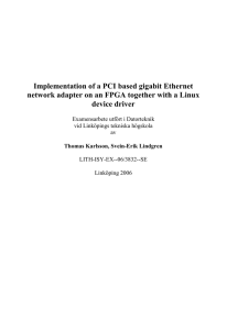 Implementation of a PCI based gigabit Ethernet device driver