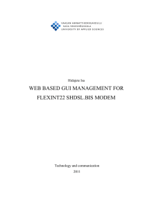 WEB BASED GUI MANAGEMENT FOR FLEXINT22 SHDSL.BIS MODEM Hidajete Isa
