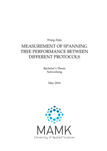 MEASUREMENT OF SPANNING TREE PERFORMANCE BETWEEN DIFFERENT PROTOCOLS
