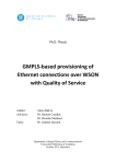 GMPLS-based provisioning of Ethernet connections over WSON with Quality of Service Ph.D. Thesis