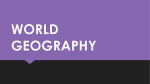 WORLD GEOGRAPHY