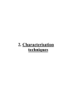 2. Characterisation techniques