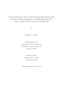 Use of Spatially Non-Uniform Electric Fields for Contact-Free Assembly of Three-Dimensional