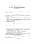 Final Exam (Fall 2014) PHYS 320: Electricity and Magnetism I