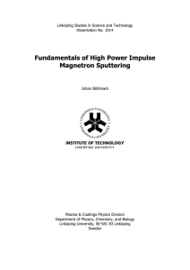 Fundamentals of High Power Impulse Magnetron Sputtering