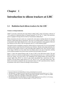 Introduction to silicon trackers at LHC Chapter   1 1.1