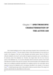 SPECTROSCOPIC CHARACTERISATION OF THE ACTIVE ION