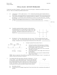 FINAL EXAM - REVIEW PROBLEMS