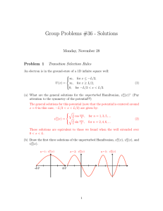 Group Problems #36 - Solutions Monday, November 28 Problem 1 Transition Selection Rules