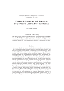 Electronic Structure and Transport Properties of Carbon Based Materials Anders Hansson Link¨