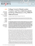 Voltage Control of Metal-insulator Transition and Non-volatile Ferroelastic