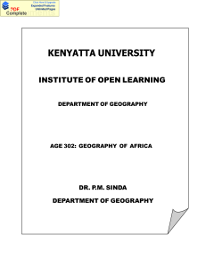 KENYATTA UNIVERSITY INSTITUTE OF OPEN LEARNING