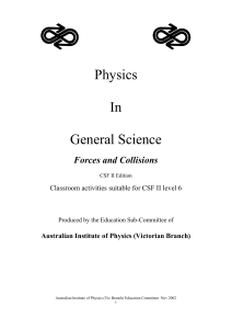 Forces and Collisions
