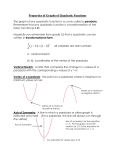 Properties of Graphs of Quadratic Functions