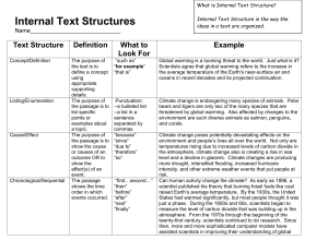 Internal Text Structures