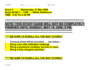 Exam 4 Study Guide - RIT