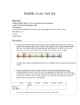 Hubble Law Worksheet