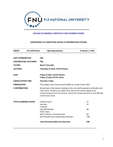 Course outline - Fiji National University | E