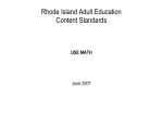Math Standard - Rhode Island College
