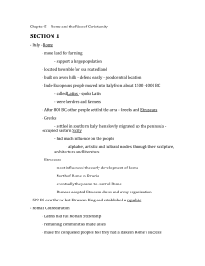 Chapter 5 - Rome and the Rise of Christianity