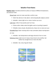 Weather Front Notes