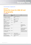 Exam links: Using this issue for AQA geography