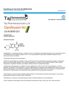 Ciprofloxacin Hcl (Cas No 86393-32-0)