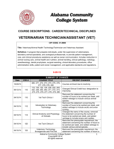 Veterinarian Technician / Assistant (VET)