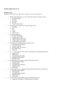 Practice Quiz for Ch. 15 Multiple Choice Identify the choice that best