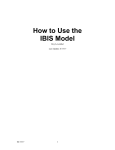 How to Use the IBIS Model