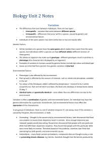 Variation - Plantsbrook Science