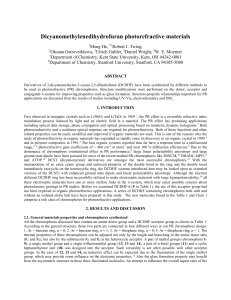Dicyanomethylenedihydrofuran photorefractive materials