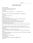 Civil War Study Guide - with answers - Widmier 2016