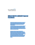 IMSL® MATH LIBRARY Special Functions