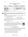 Activity C14: Rate of a Chemical Reaction 1