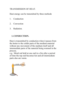 Lecture 5: Heat transmission