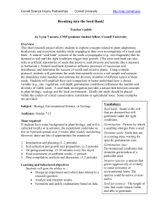Teacher`s Guide - Cornell Science Inquiry Partnerships