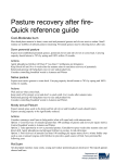 pasture recovery after a fire – quick reference guide (accessible)