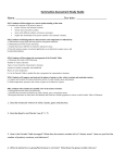 Summative Assessment Study Guide Name: Due date: SPS1